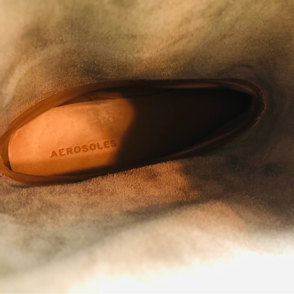 New WO Box, Aerosole Simple Gray Suede Slouch Boot - Picture 8 of 10